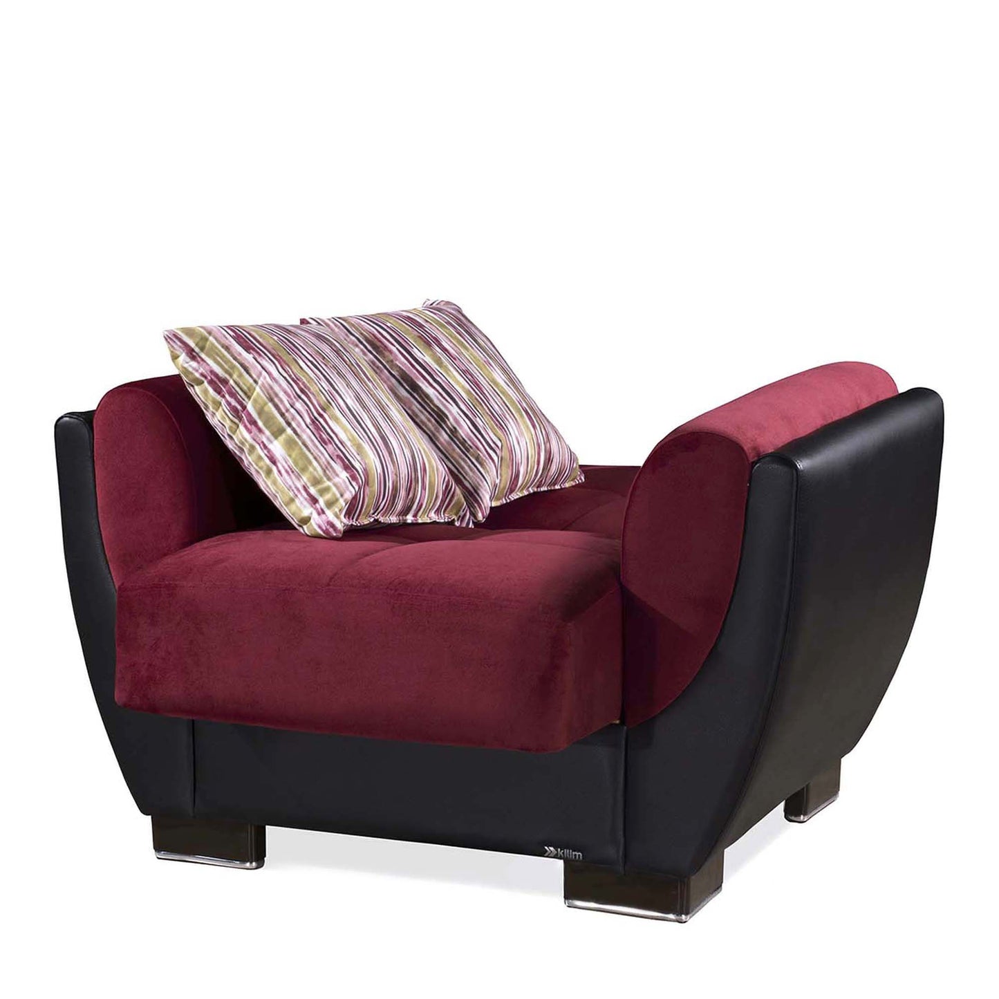 AIR ARMADA CHAIR #110 BURGUNDY IN MICROFIBER/LEATHER