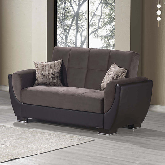 AIR ARMADA LOVESEAT #107 BRN/ BRWN IN MICROFIBER/PU