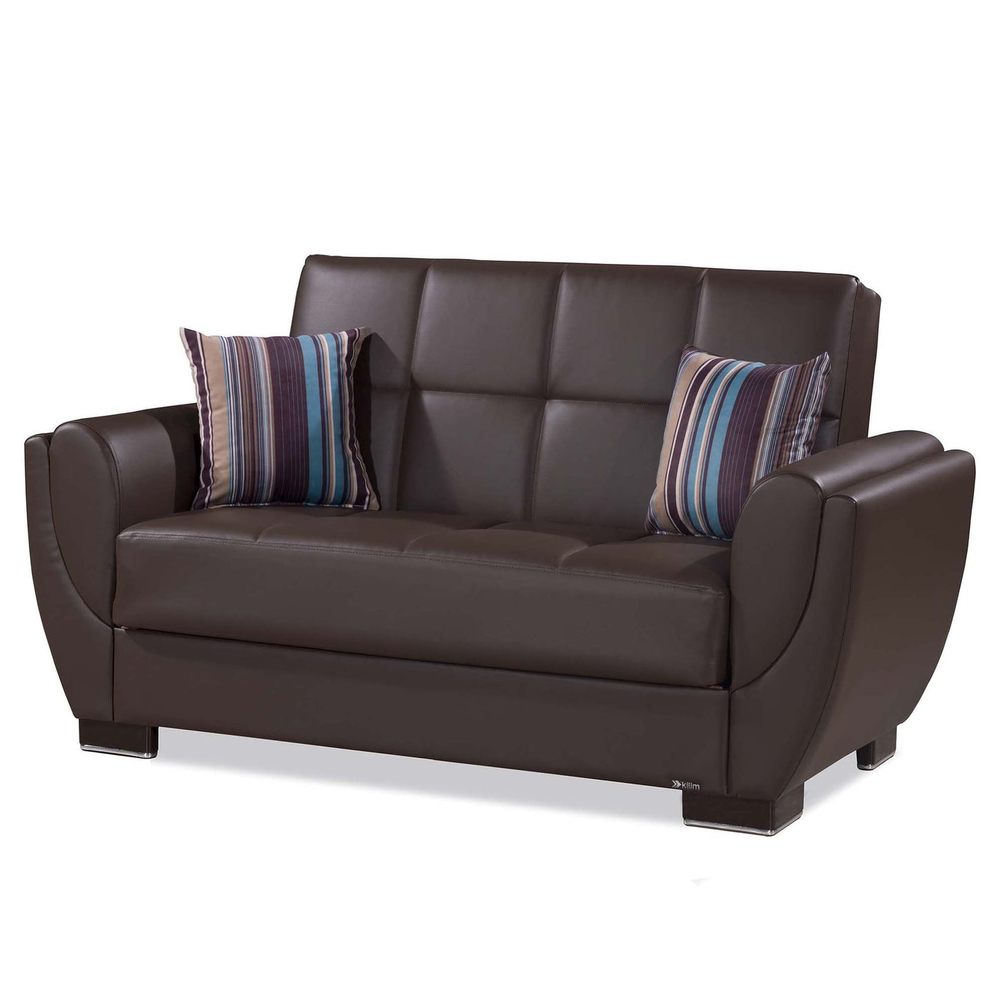 AIR ARMADA LOVESEAT #116 BROWN PU IN LEATHERETTE