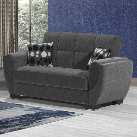 AIR ARMADA LOVESEAT #119 DARK GRAY IN CHENILLE