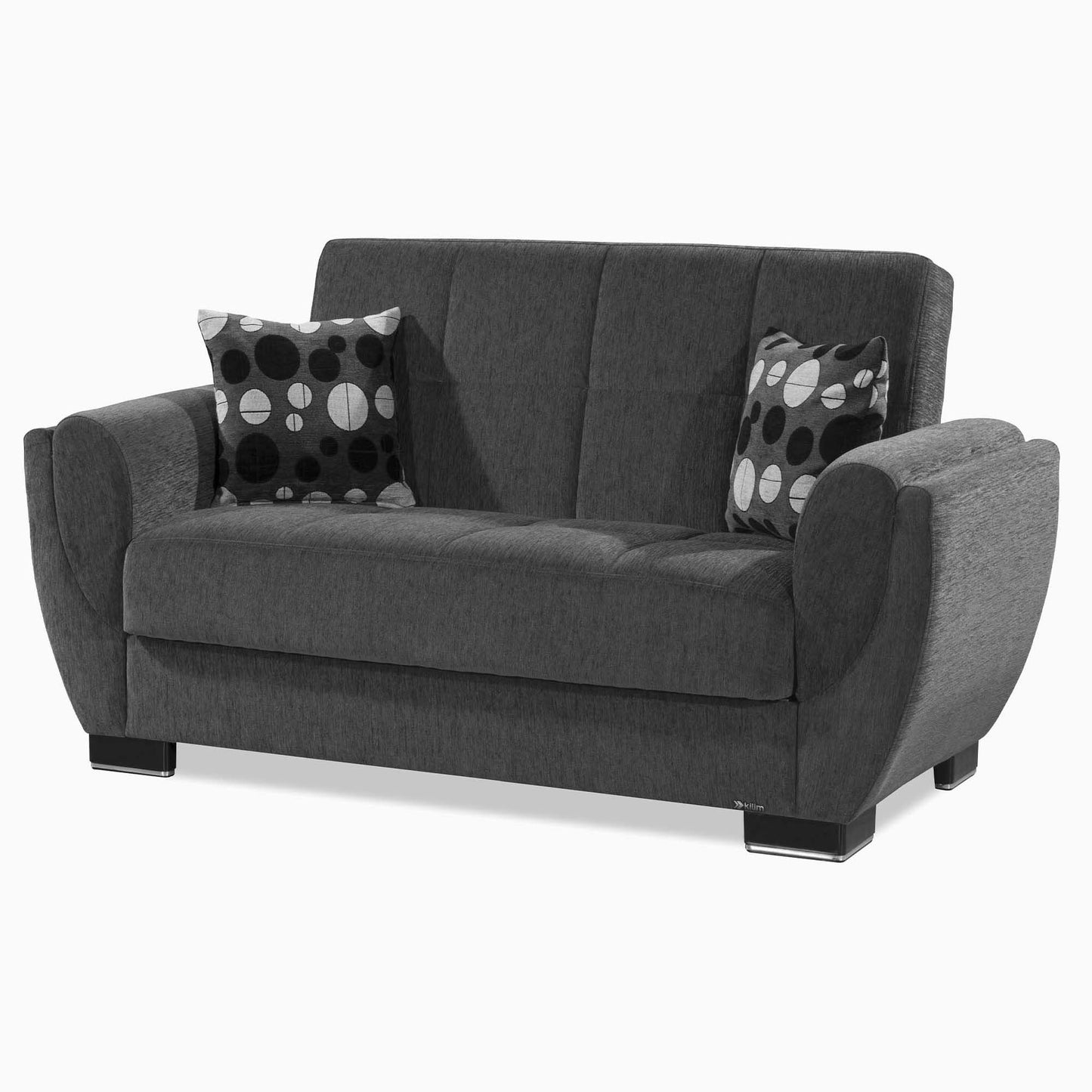 AIR ARMADA LOVESEAT #119 DARK GRAY IN CHENILLE