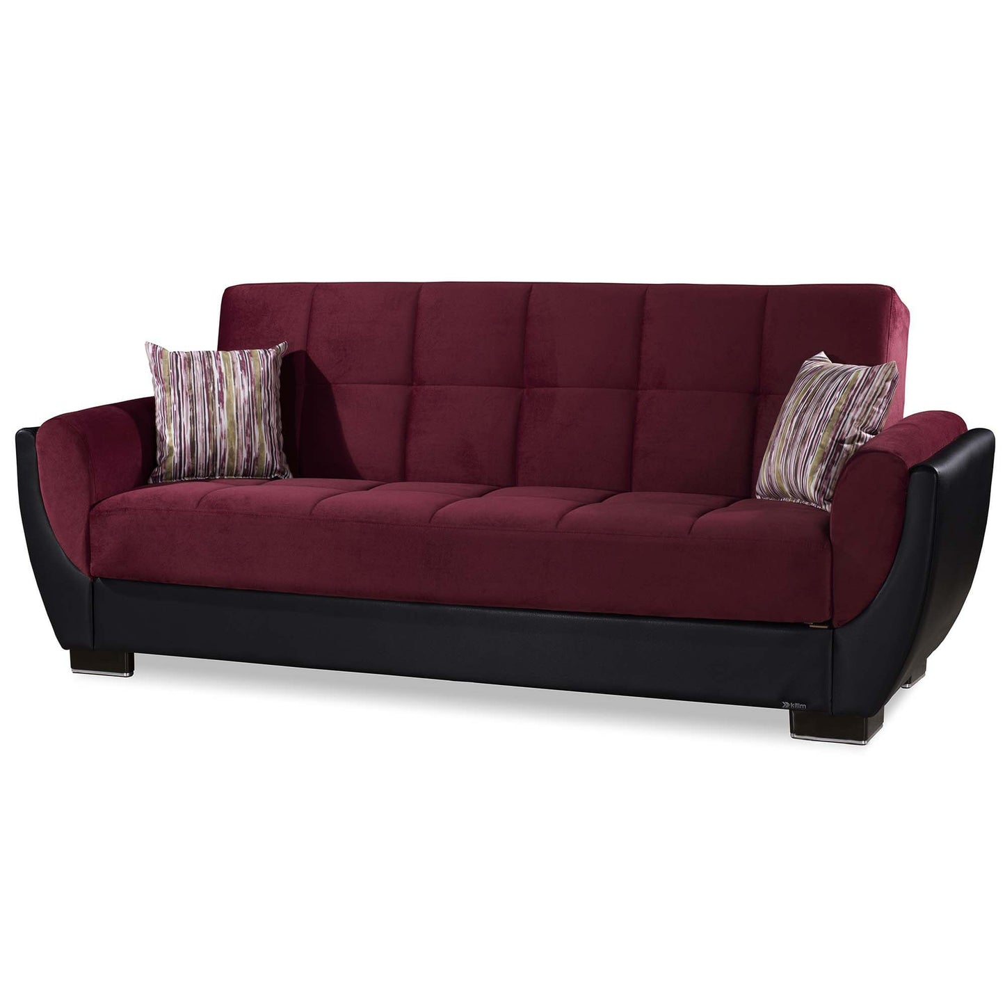 AIR ARMADA SOFABED #110 BURGUNDY IN MICROFIBER/LEATHER