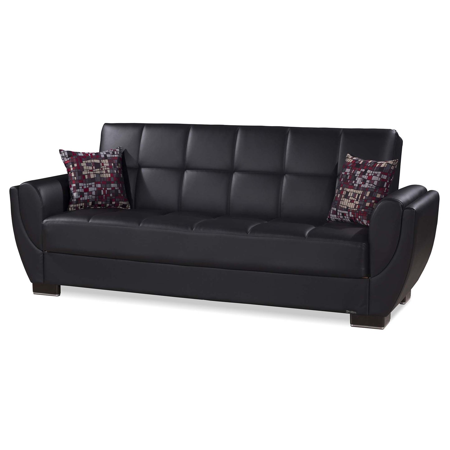 AIR ARMADA SOFABED #115 BLACK PU IN LEATHERETTE