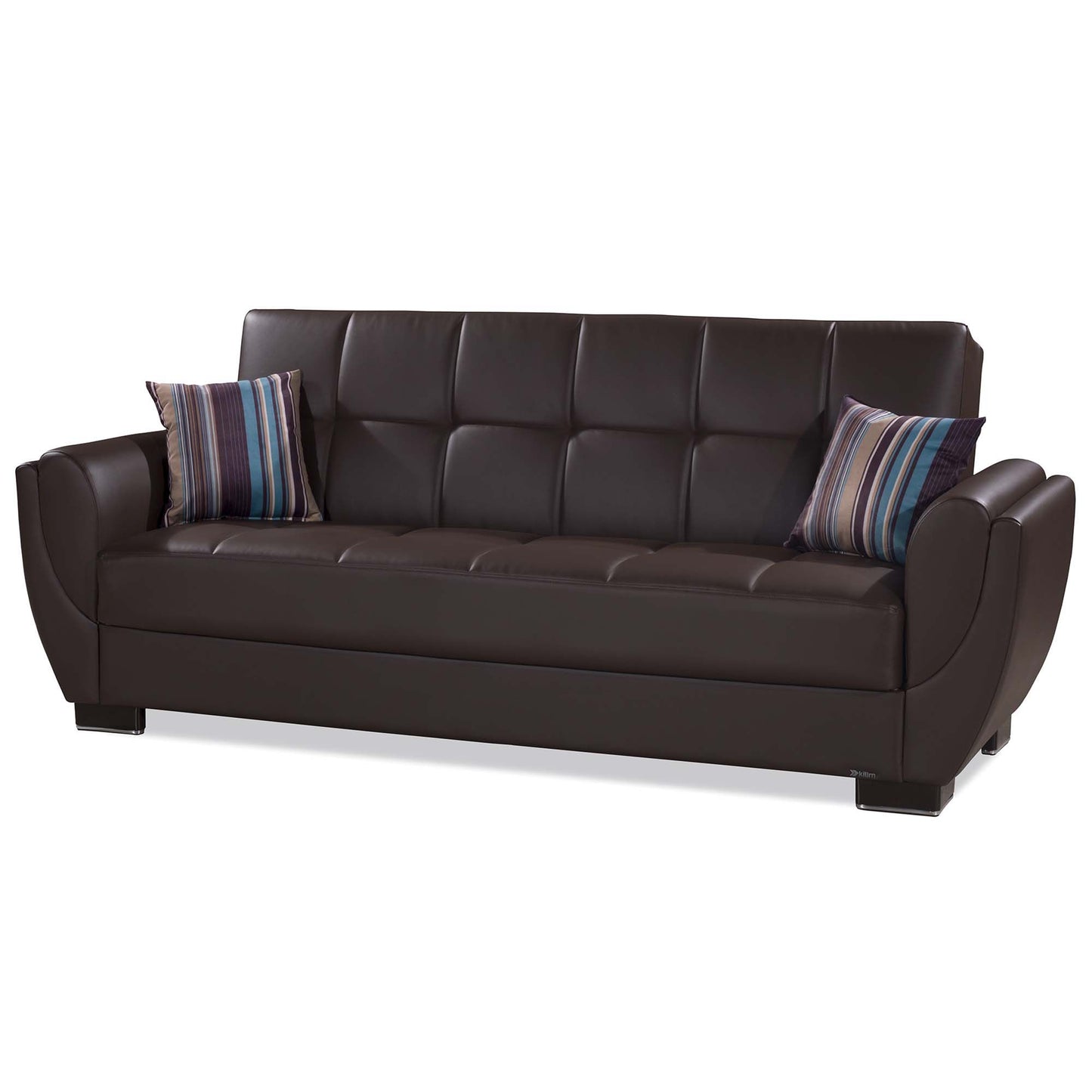 AIR ARMADA SOFABED #116 BROWN PU IN LEATHERETTE
