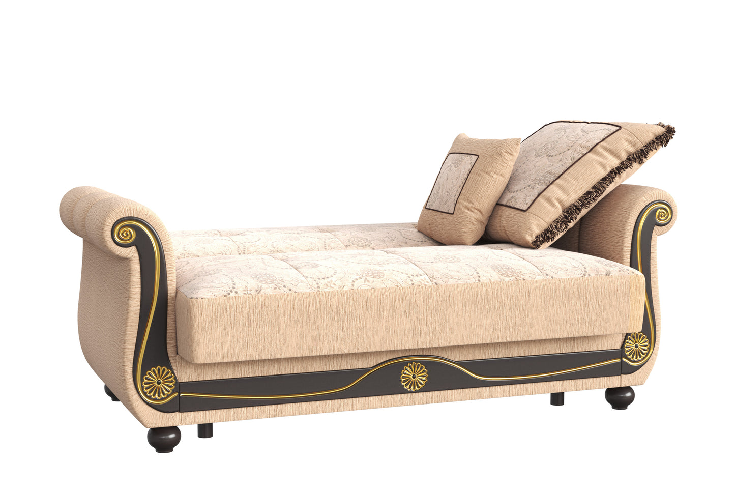 AMERICANA LOVESEAT IN BEIGE CHENILLE