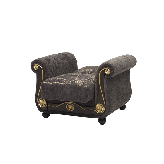AMERICANA ARMCHAIR IN GRAY CHENILLE