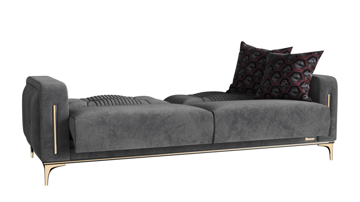 ANGEL SOFA IN GRAY MICROFIBER
