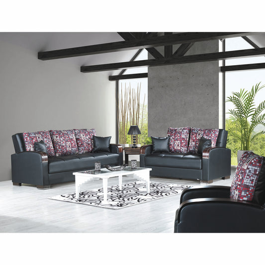 MOBIMAX ARM CHAIR IN BLACK PU 11-448 LEATHERETTE