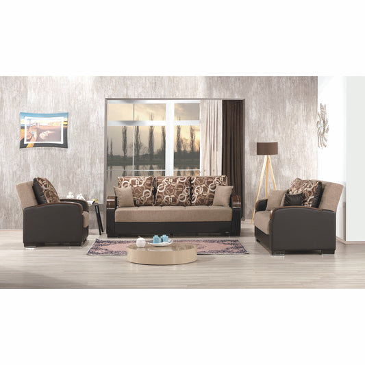 MOBIMAX ARM CHAIR IN BROWN 14-320 POLYESTER