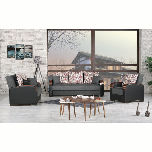 MOBIMAX LOVE SEAT IN GRAY 07-320 POLYESTER