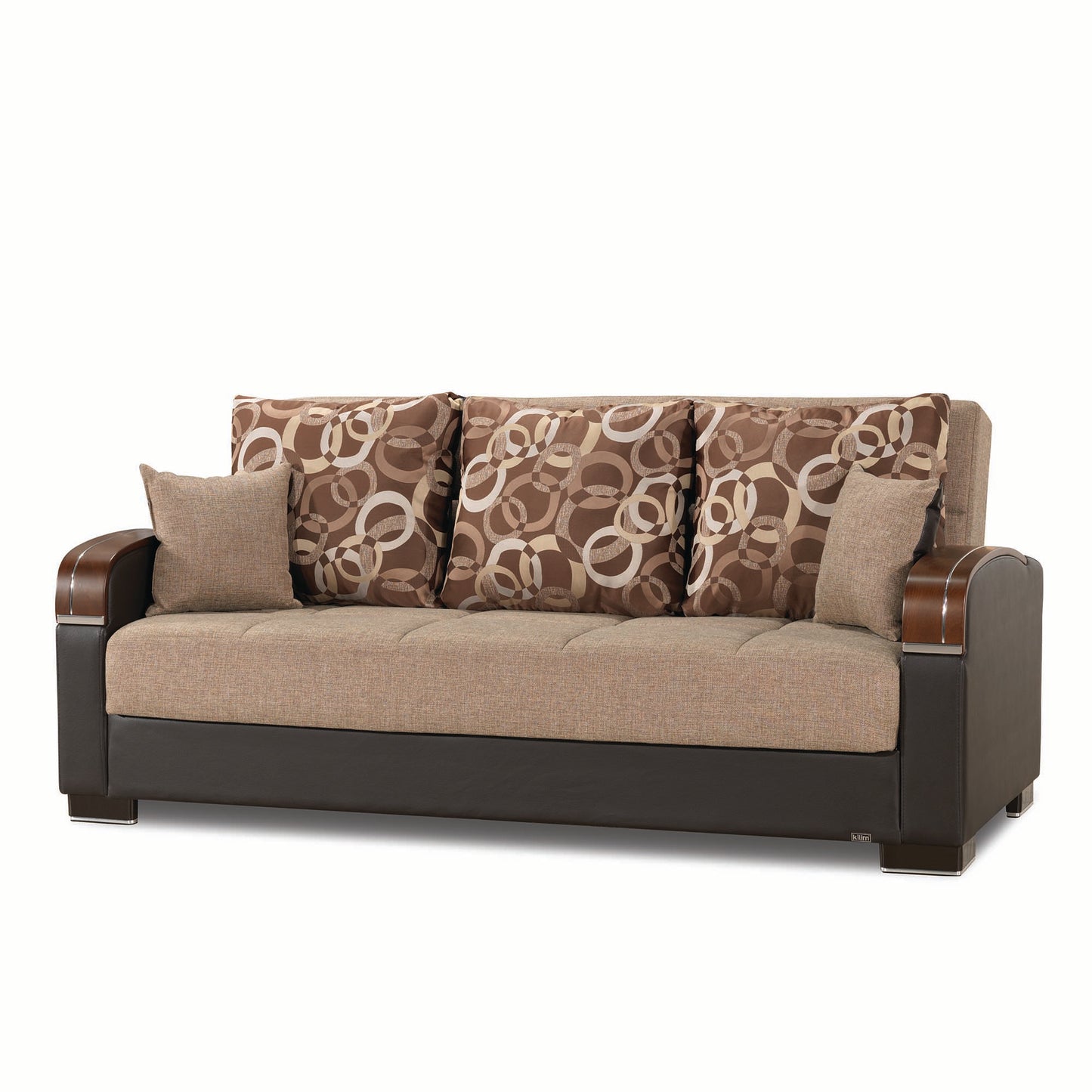 MOBIMAX SOFABED IN BROWN 14-320 POLYESTER