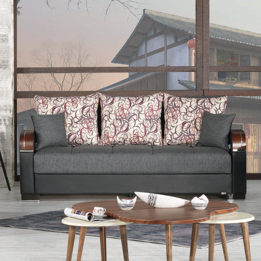 MOBIMAX SOFABED IN GRAY 07-320 POLYESTER