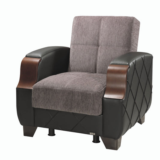 MOLINA ARMCHAIR IN FLOKET GRAY CHENILLE