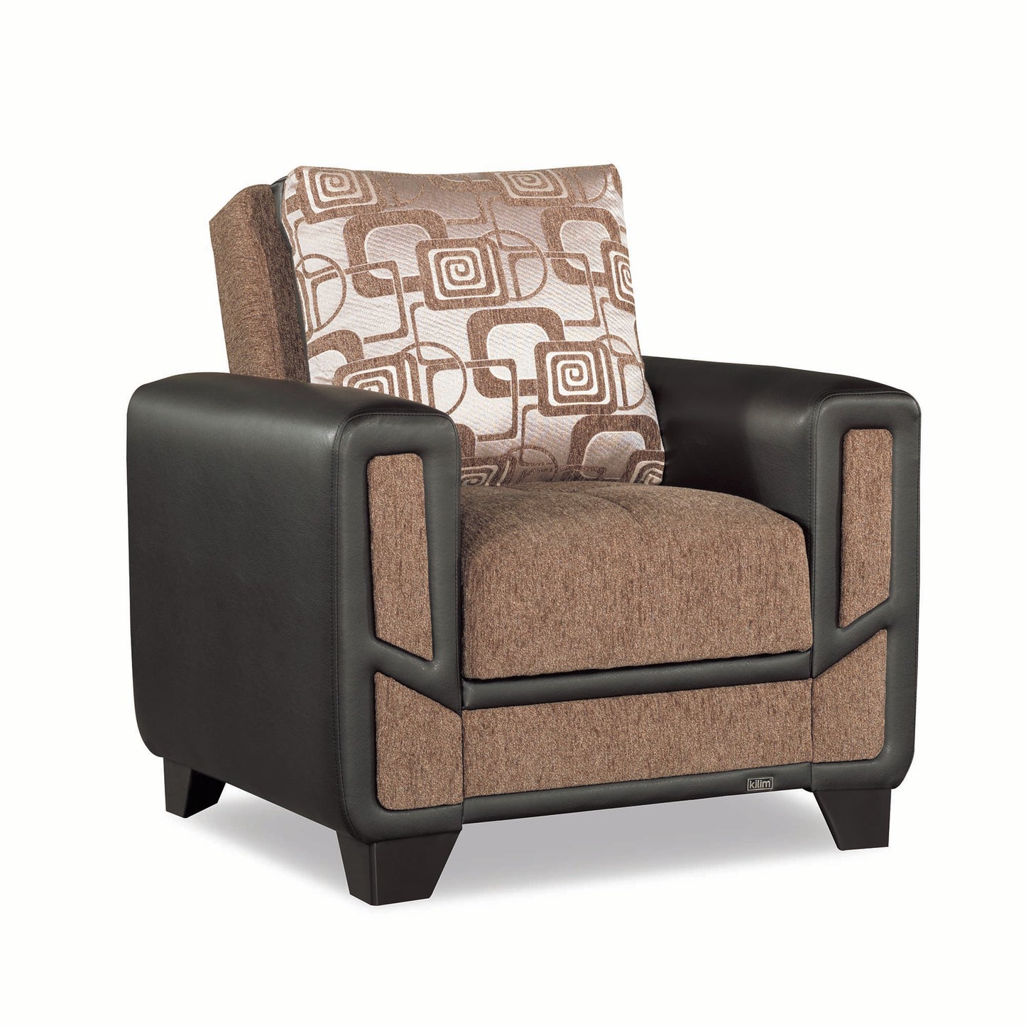 MONDO MODERN ARM CHAIR IN BROWN 05-581 CHENILLE