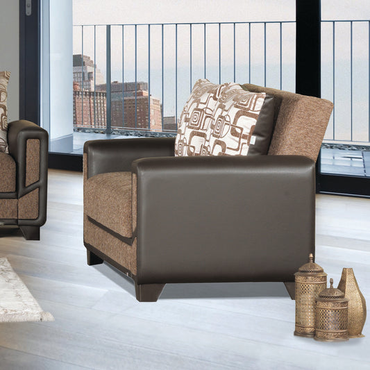 MONDO MODERN LOVE SEAT IN BROWN 05-581 CHENILLE