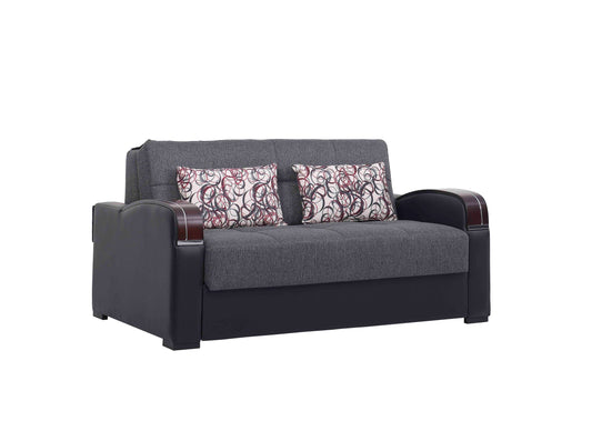 SLEEP PLUS LOVE SEAT SLEEPER IN GRAY 07-320 CHENILLE