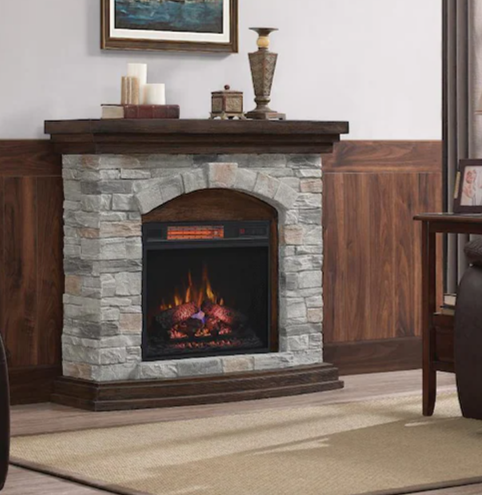 Duraflame 45-in W Brown Grey Infrared Quartz Electric Fireplace