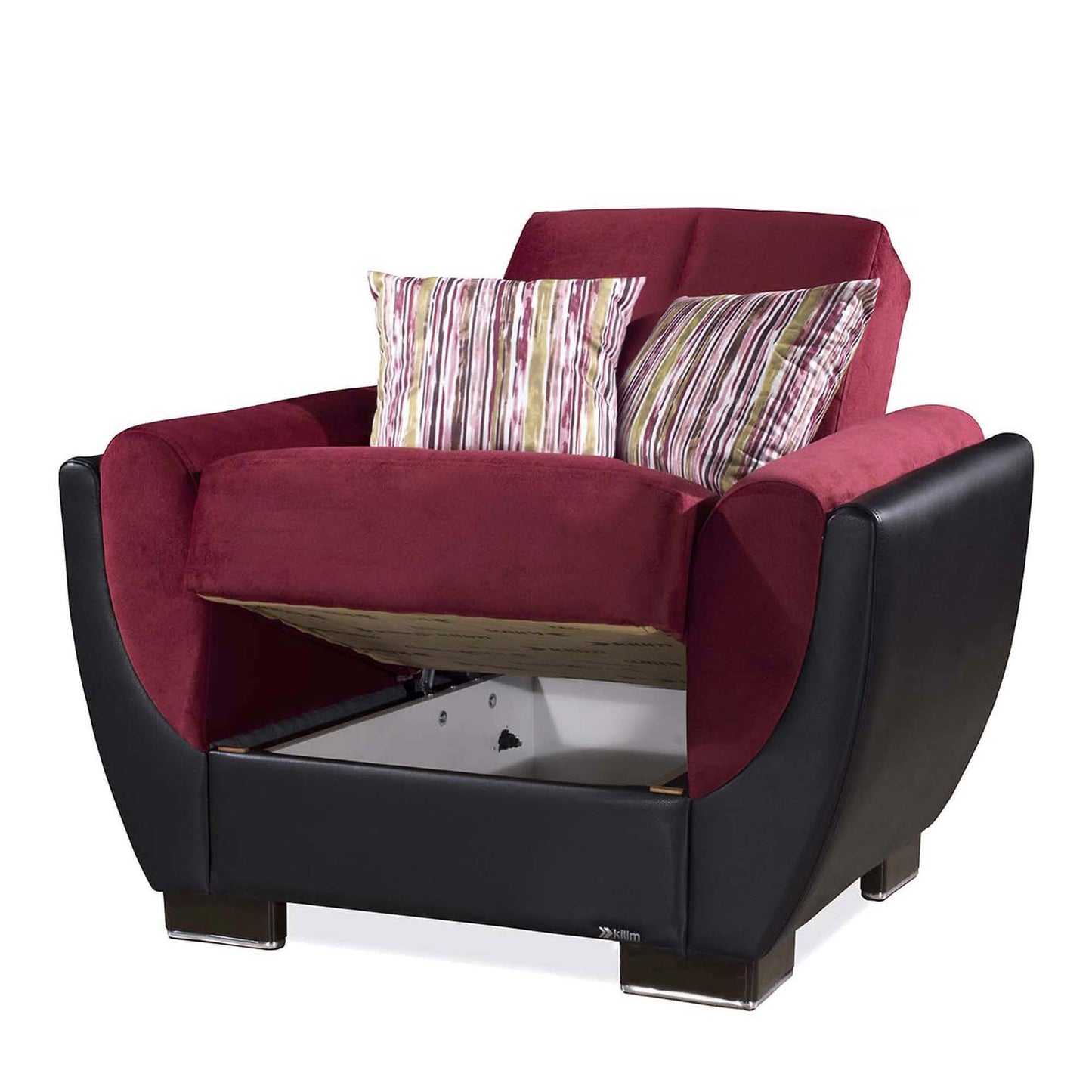 AIR ARMADA CHAIR #110 BURGUNDY  IN MICROFIBER/LEATHER