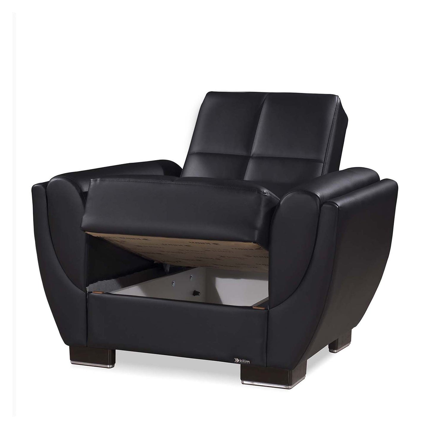 AIR ARMADA CHAIR #115 BLACK PU  IN LEATHERETTE