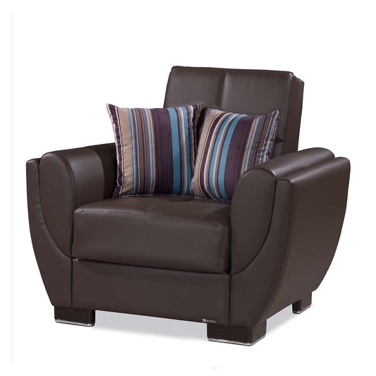 AIR ARMADA CHAIR #116 BROWN PU  IN LEATHERETTE