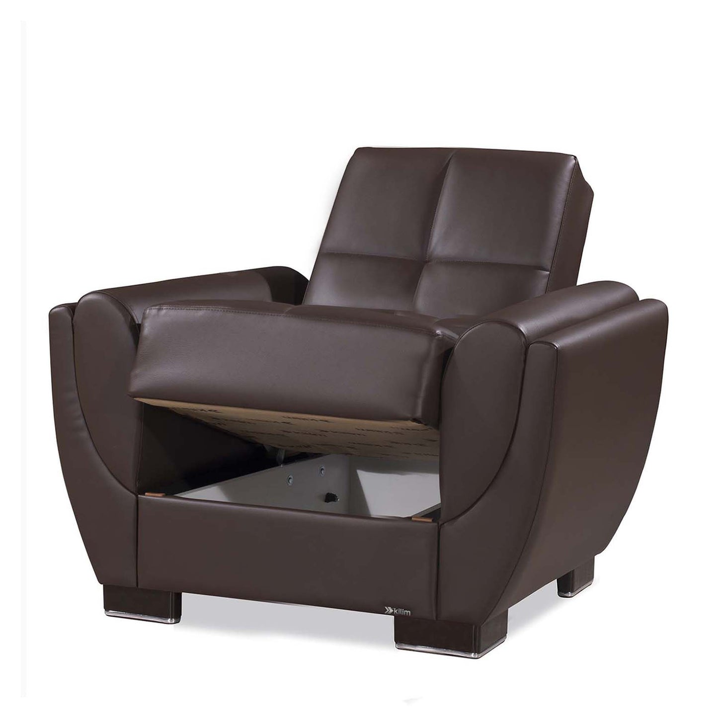 AIR ARMADA CHAIR #116 BROWN PU  IN LEATHERETTE