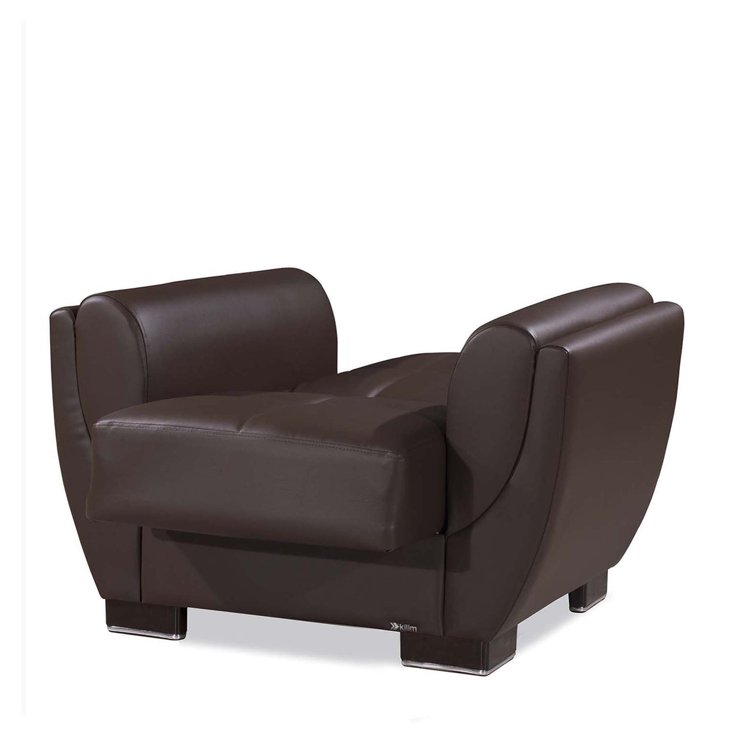 AIR ARMADA CHAIR #116 BROWN PU  IN LEATHERETTE