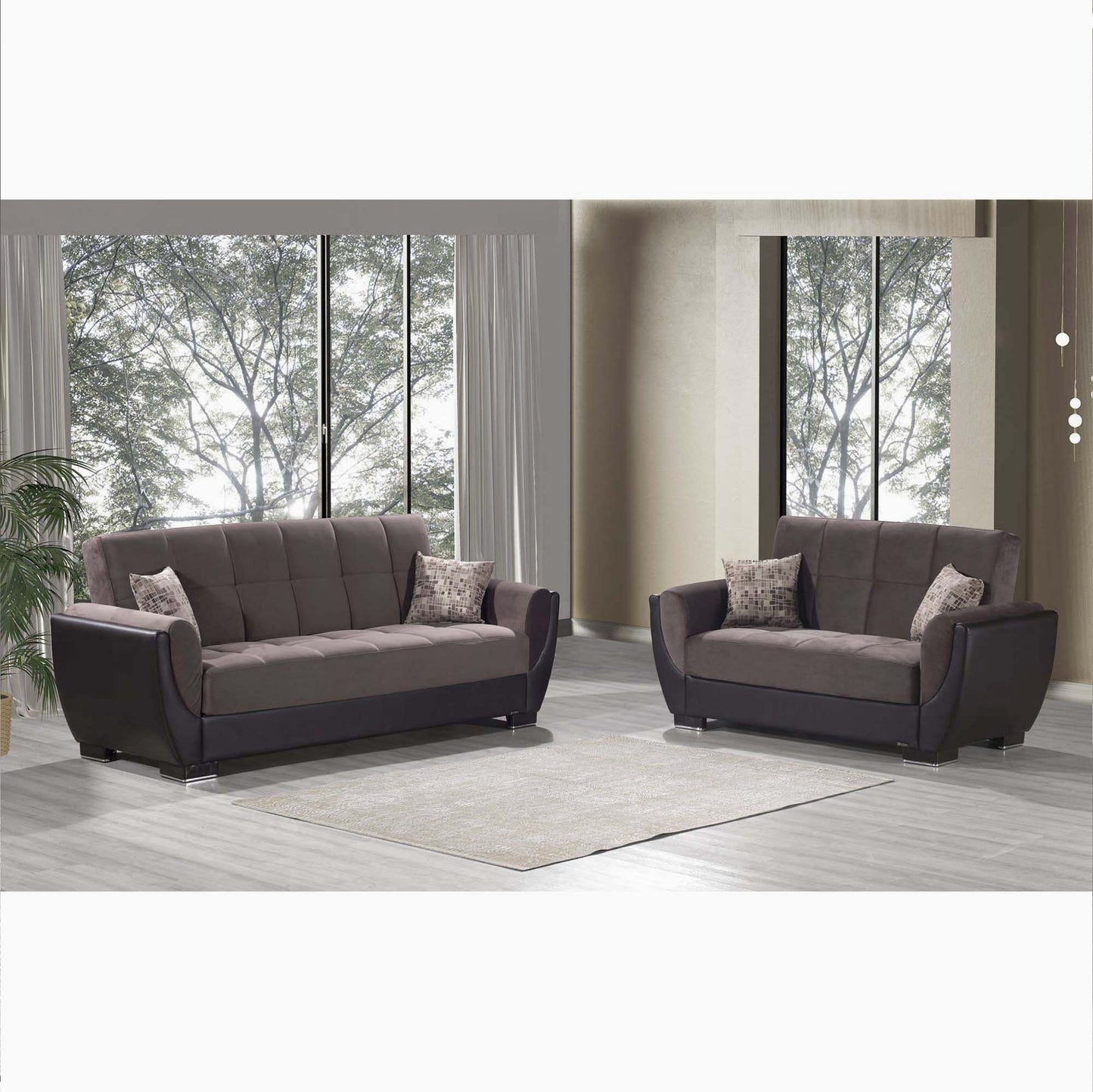 AIR ARMADA LOVESEAT #107 BRN/ BRWN  IN MICROFIBER/PU