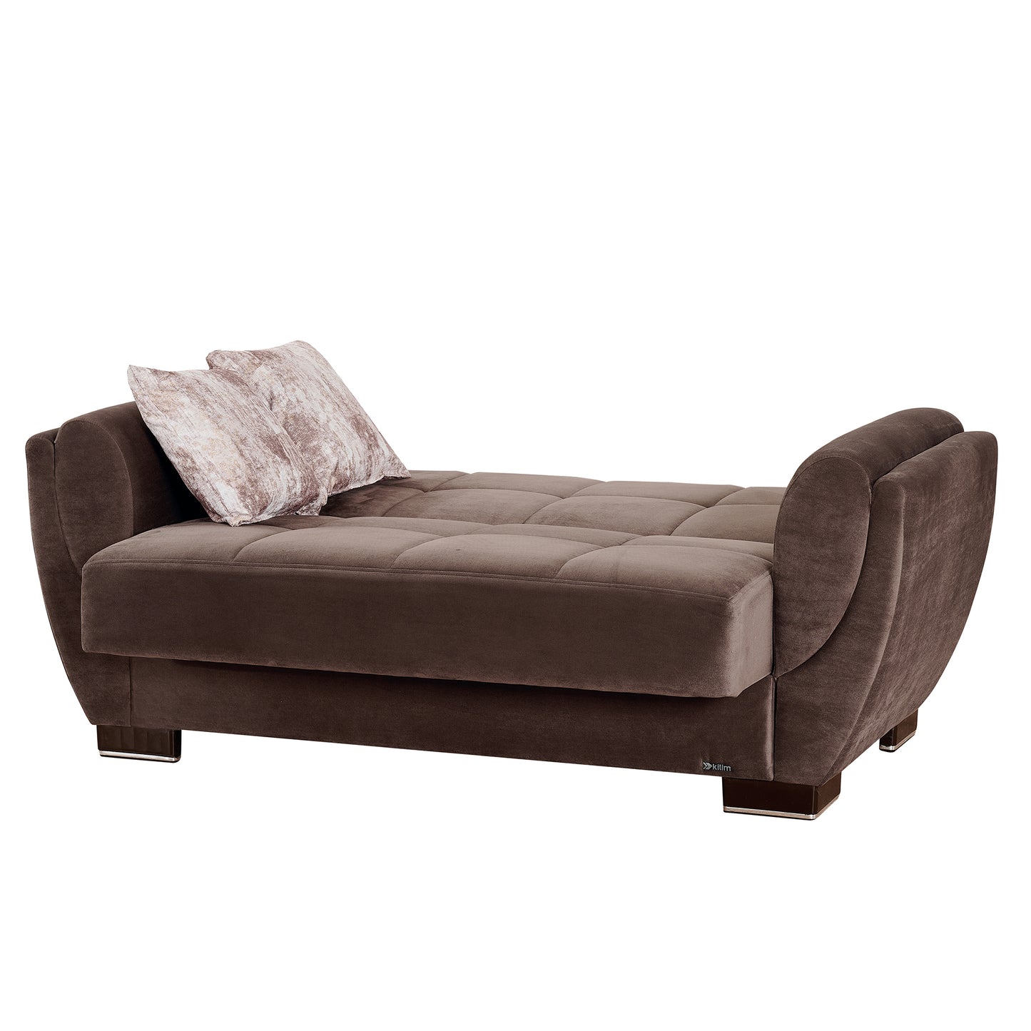 AIR ARMADA LOVESEAT #108 MICROFIBER BROWN  IN CHENILLE/LEATHER