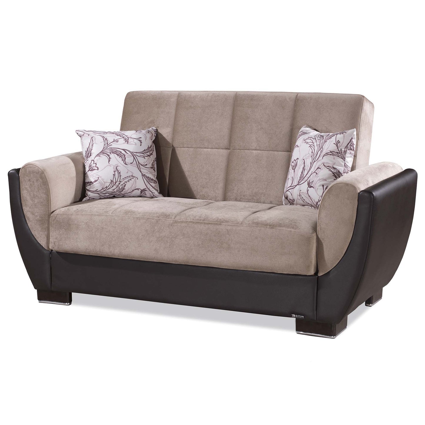 AIR ARMADA LOVESEAT #109 SAND/BROWN  IN CHENILLE/LEATHER