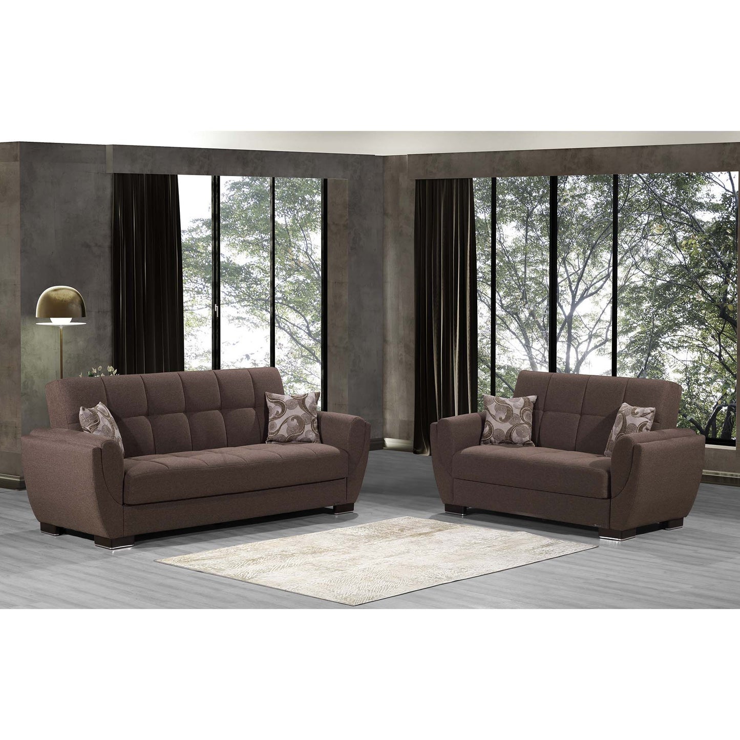 AIR ARMADA LOVESEAT #112 BROWN   IN CHENILLE