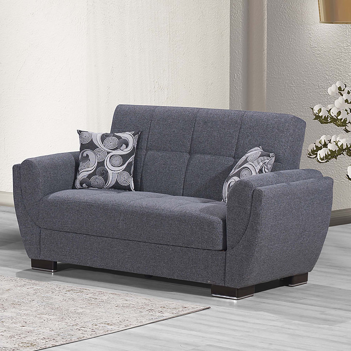 AIR ARMADA LOVESEAT #113 GRAY  IN CHENILLE