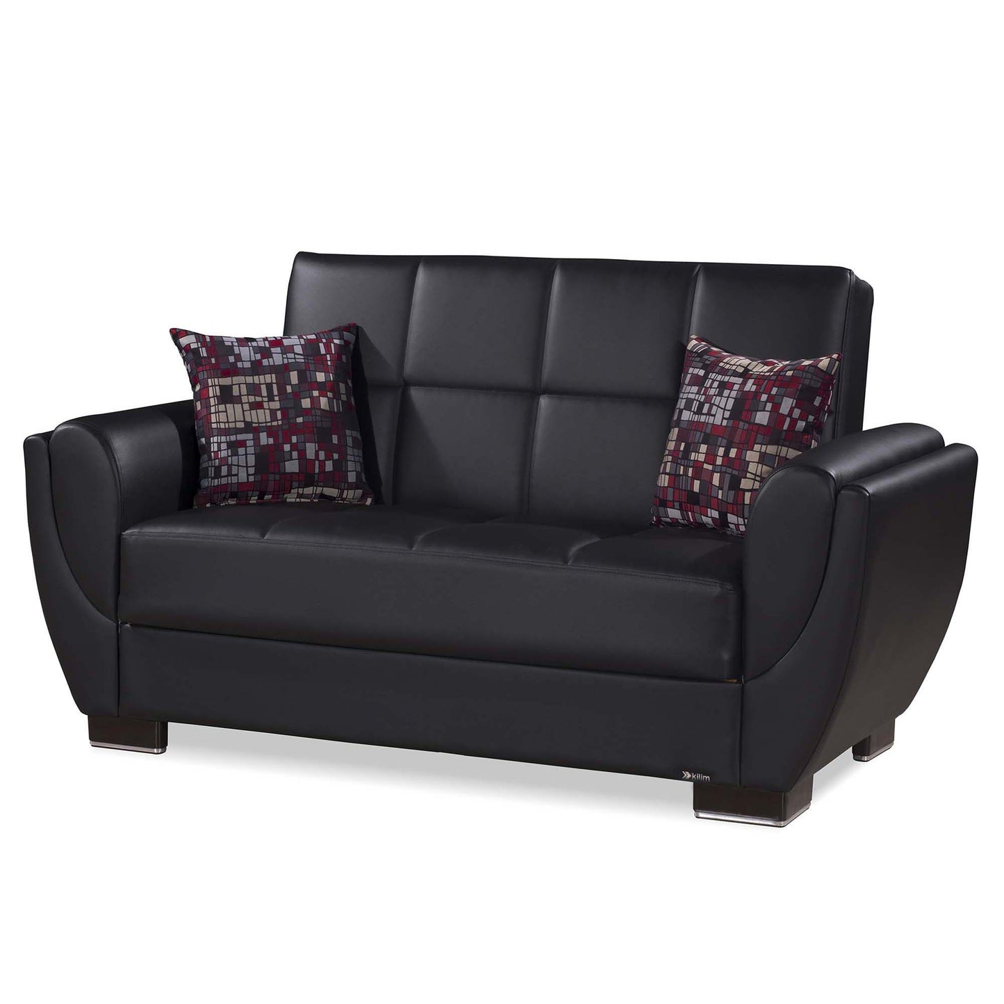 AIR ARMADA LOVESEAT #115 BLACK PU  IN LEATHERETTE