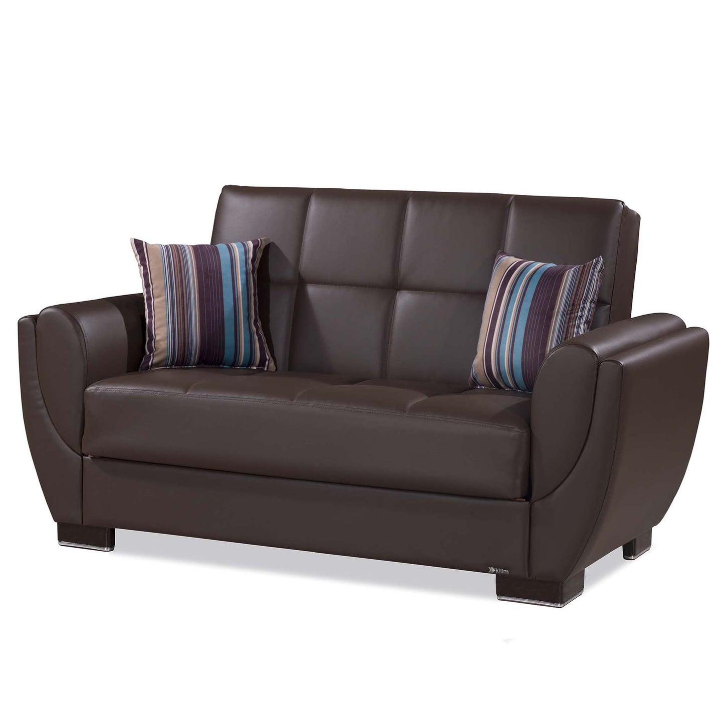 AIR ARMADA LOVESEAT #116 BROWN PU  IN LEATHERETTE