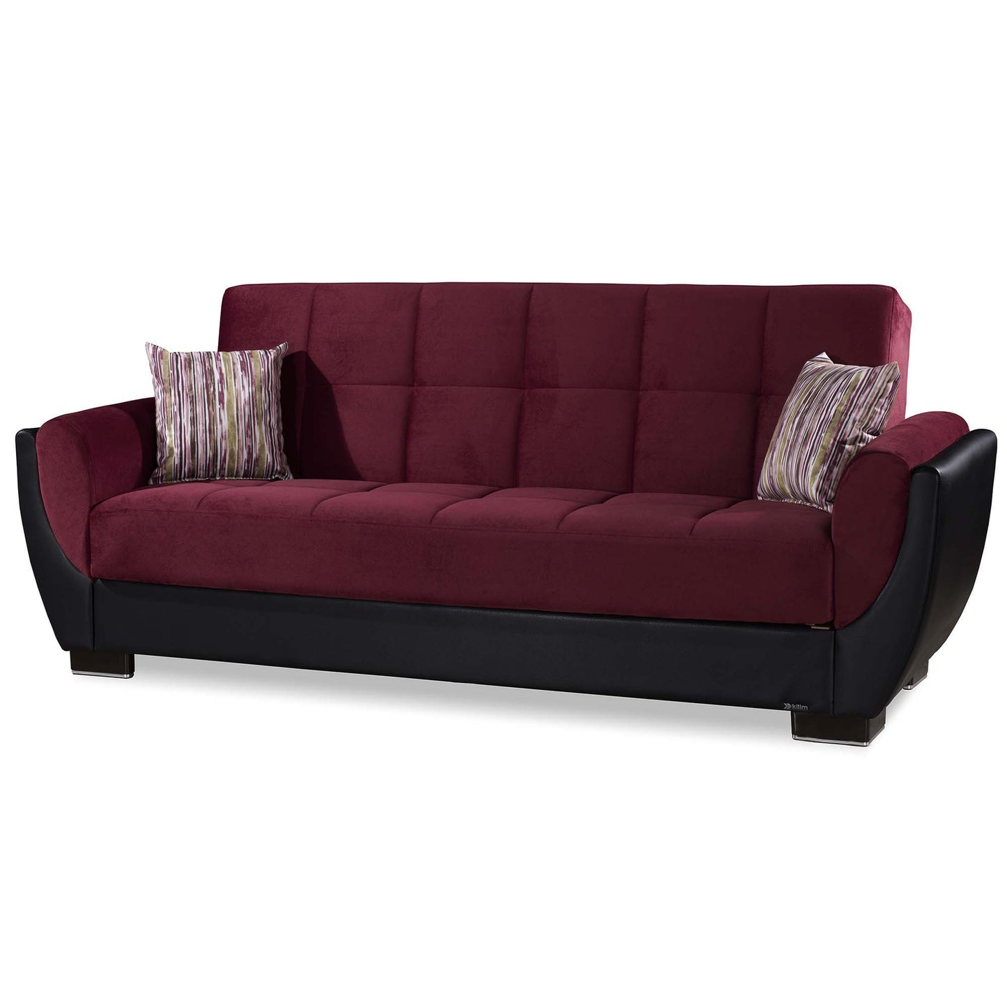 AIR ARMADA SOFABED #110 BURGUNDY  IN MICROFIBER/LEATHER