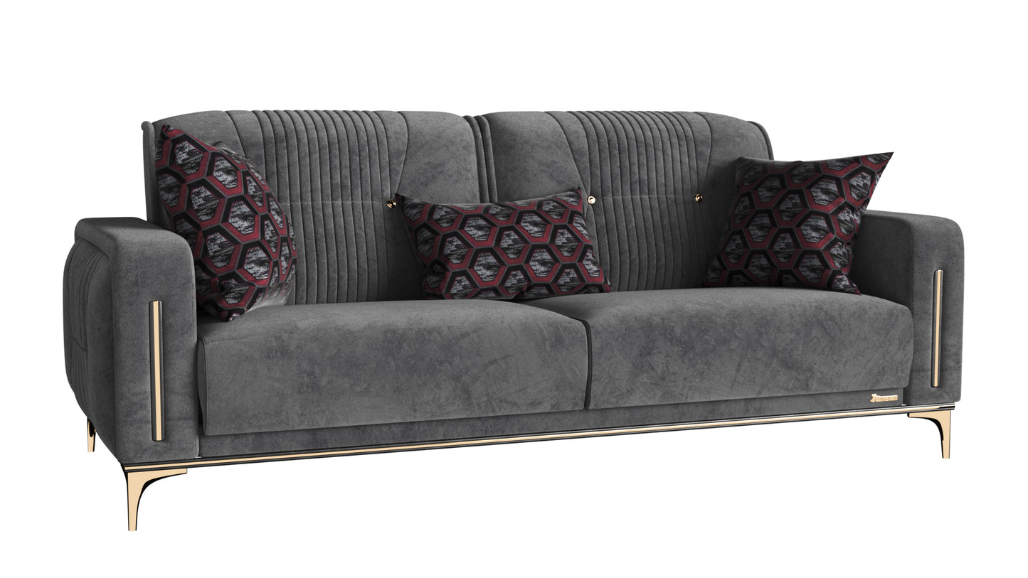 ANGEL  SOFA IN GRAY  MICROFIBER