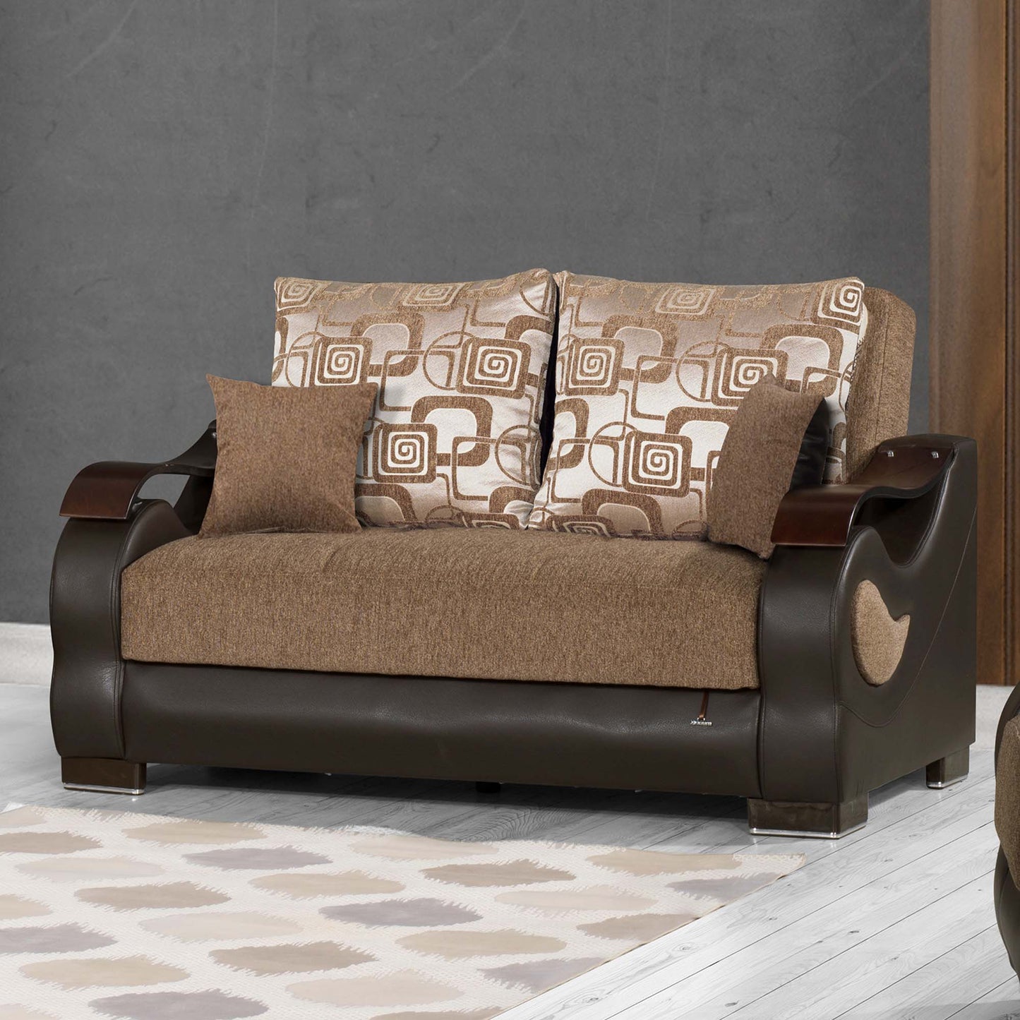 METROPLEX LOVE SEAT IN BROWN 05-581 CHENILLE