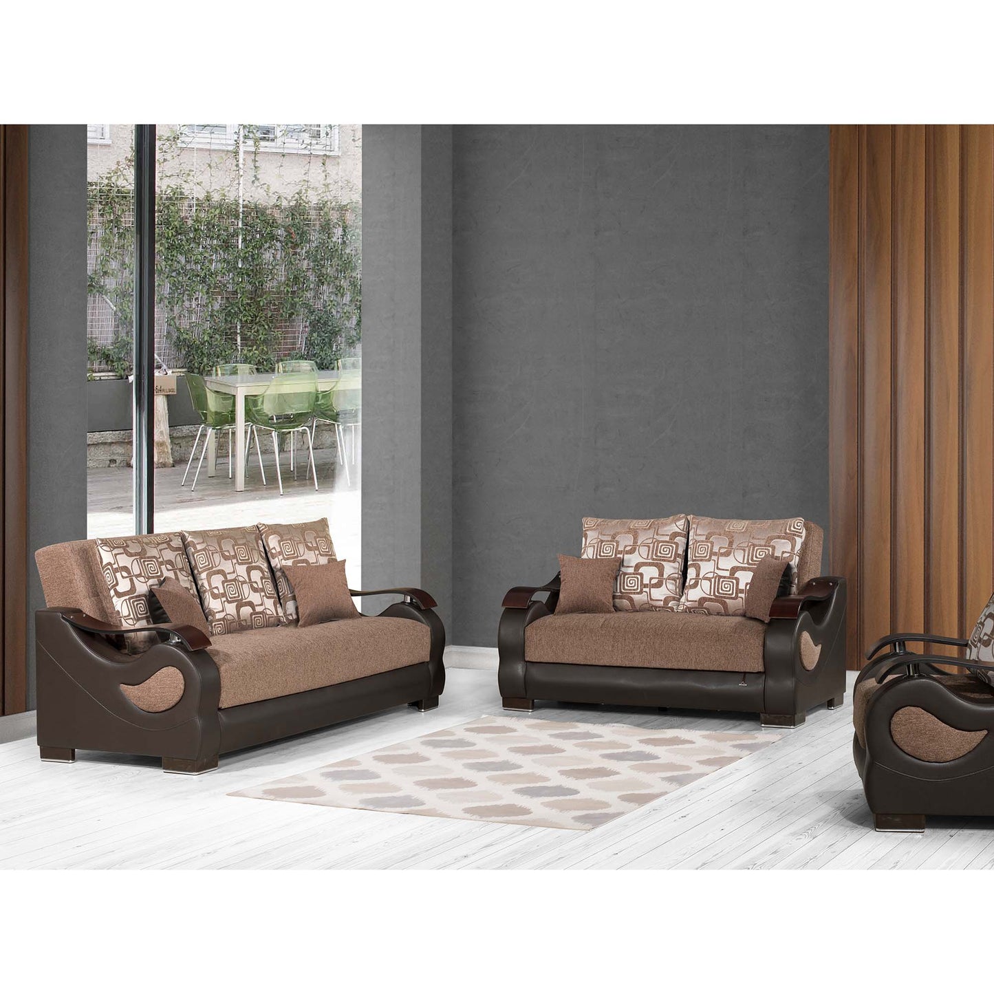 METROPLEX LOVE SEAT IN BROWN 05-581 CHENILLE