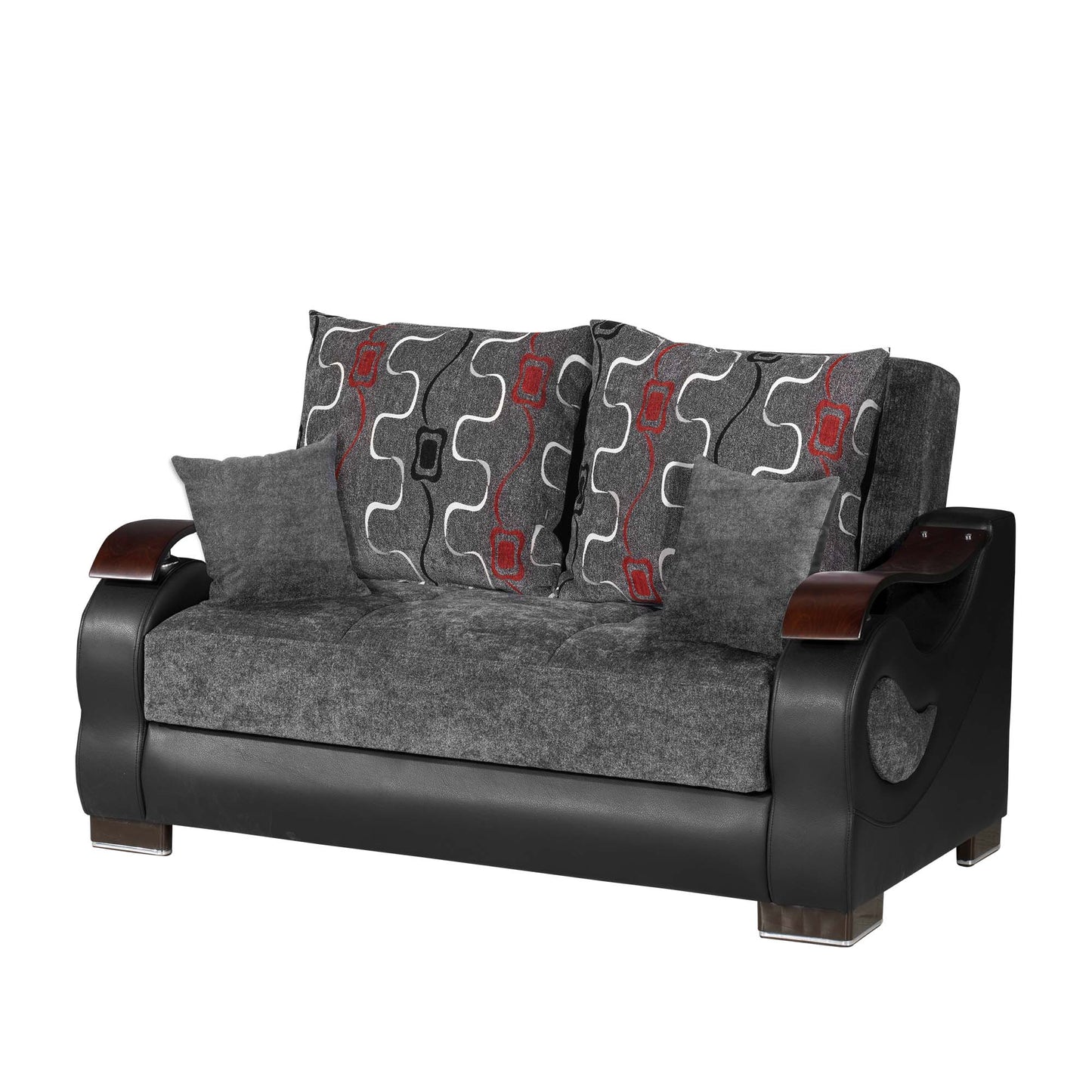 METROPLEX LOVE SEAT IN GRAY 26-370 CHENILLE