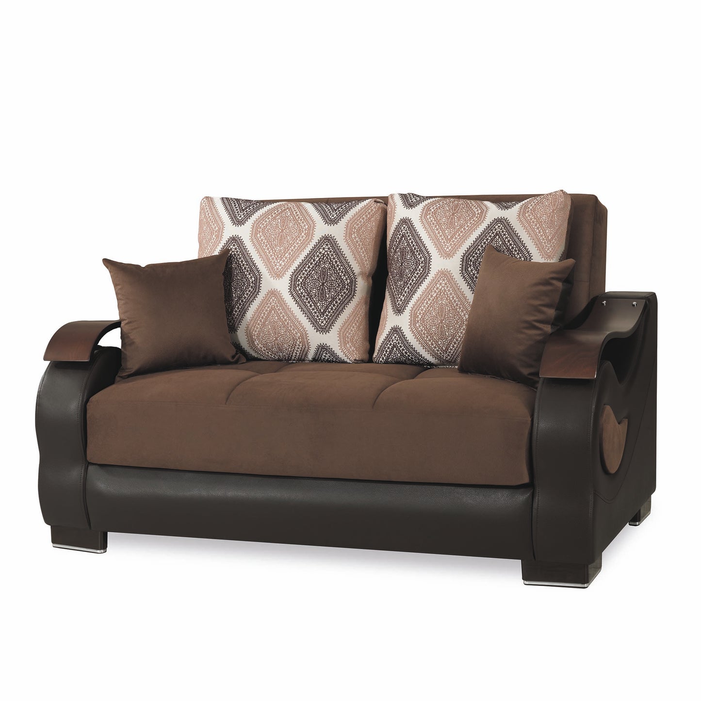 METROPLEX LOVE SEAT IN BROWN 27-598 MICROSUEDE