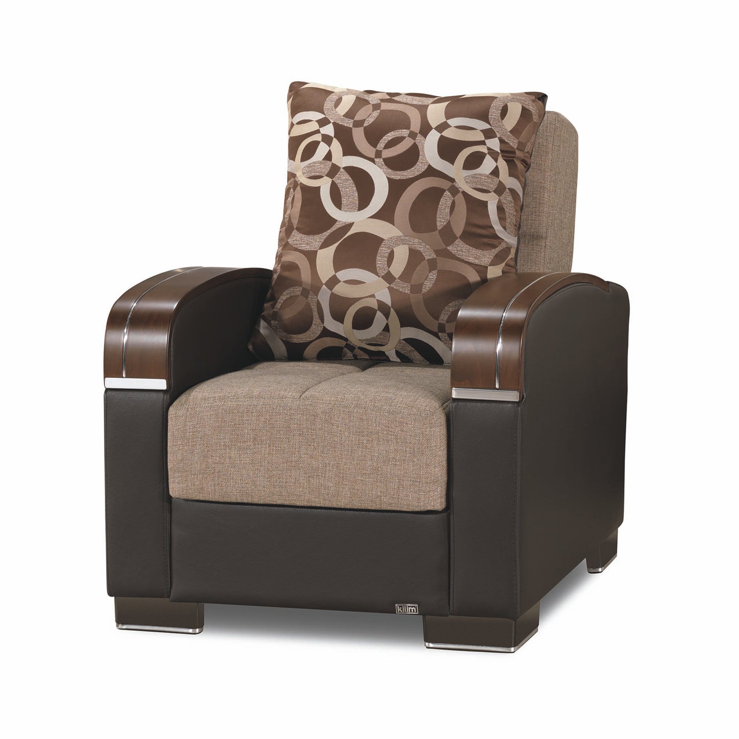 MOBIMAX   ARM CHAIR IN BROWN 14-320  POLYESTER