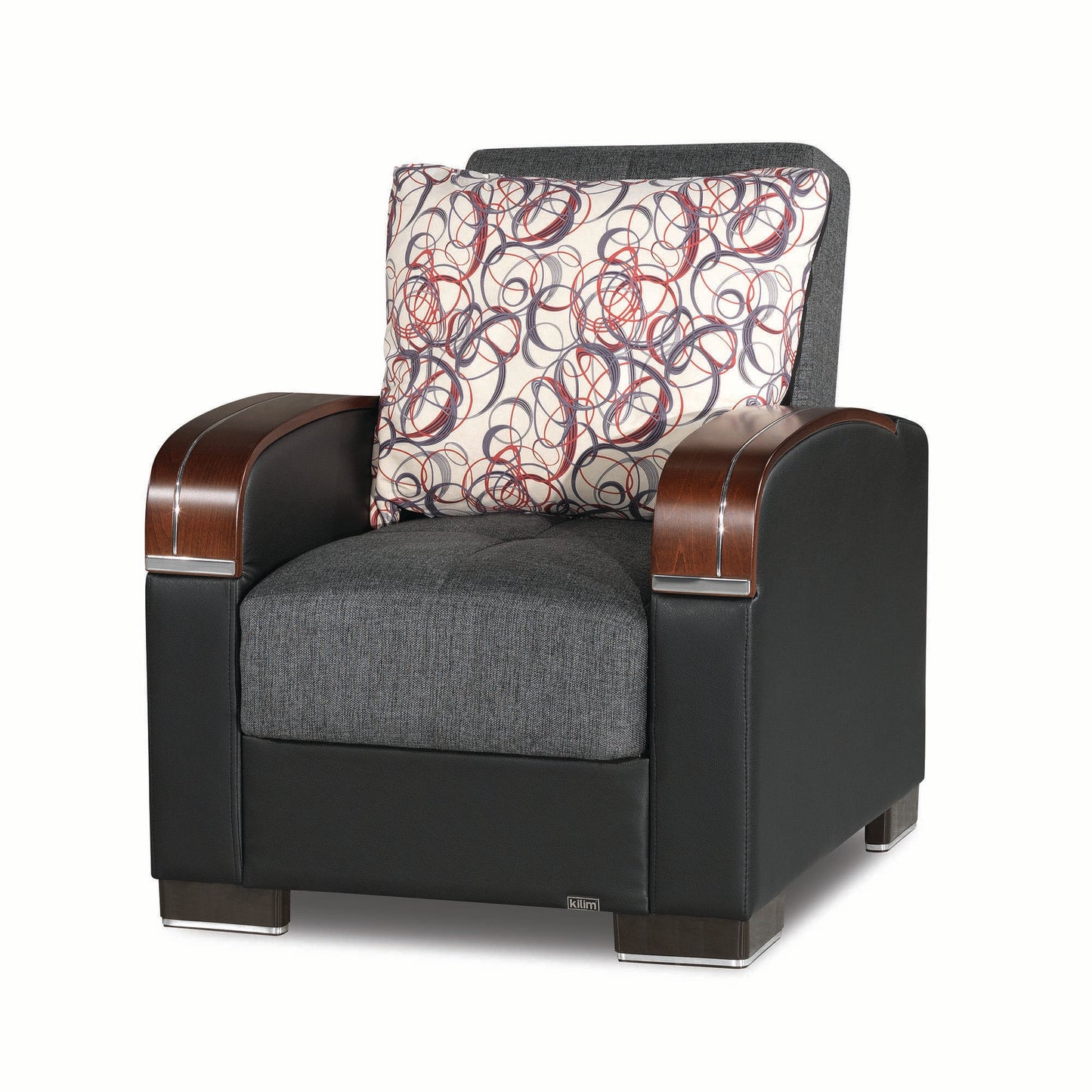 MOBIMAX   ARM CHAIR IN GRAY 07-320  POLYESTER