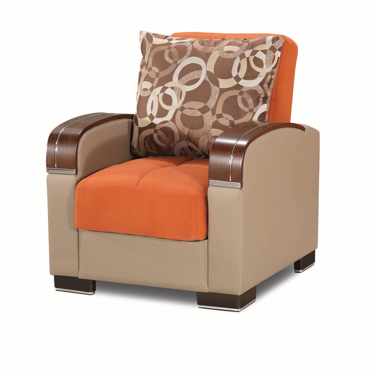 MOBIMAX   ARM CHAIR IN ORANGE 17-341  CHENILLE