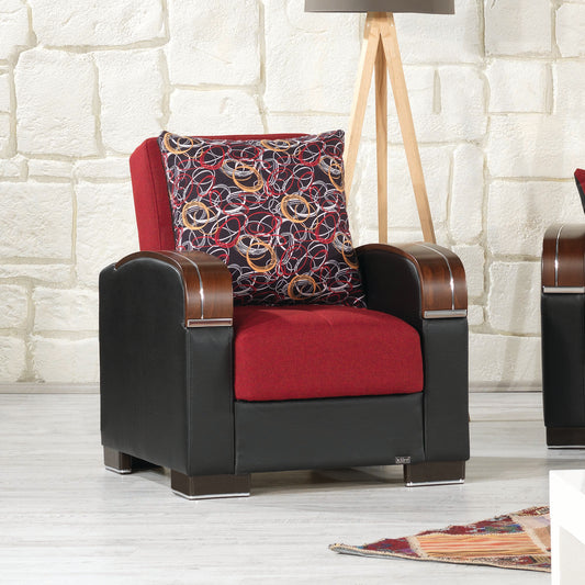 MOBIMAX   ARM CHAIR IN RED 21-440  POLYESTER