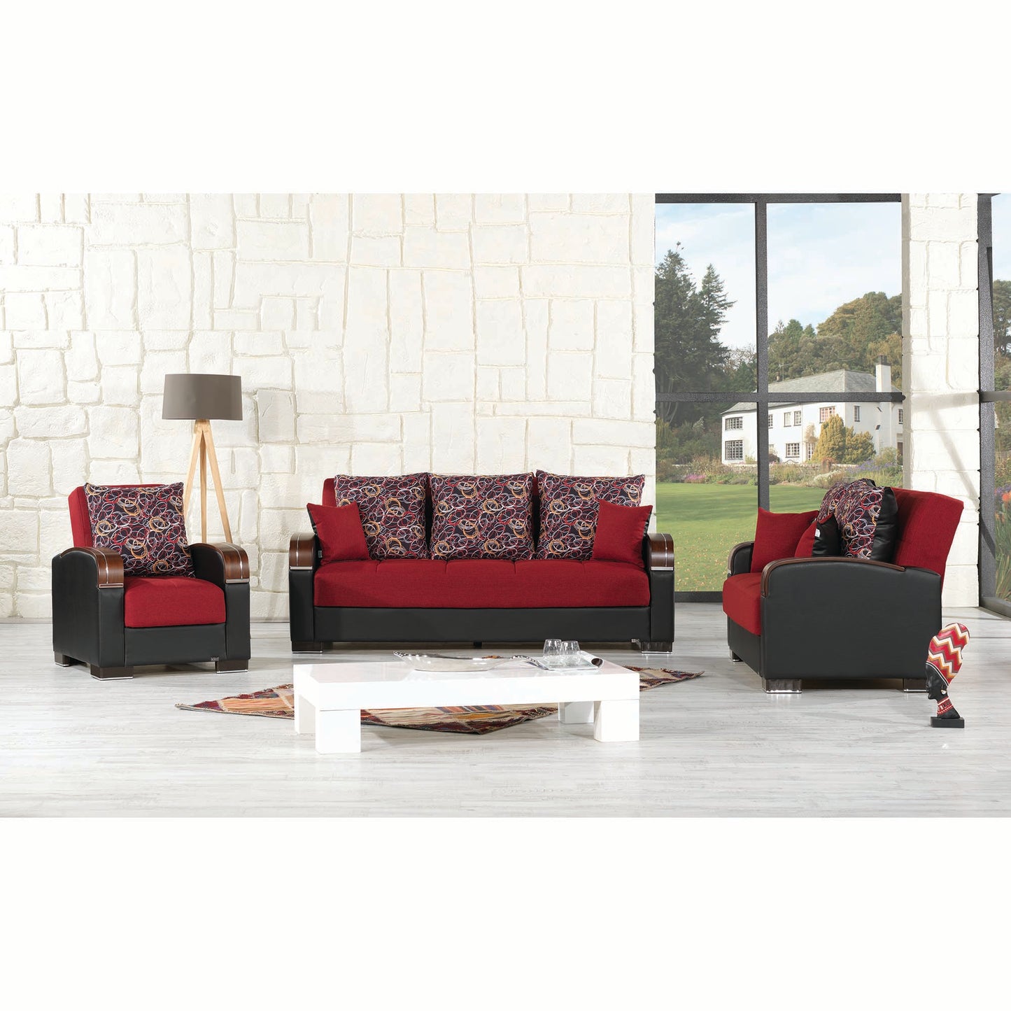 MOBIMAX   ARM CHAIR IN RED 21-440  POLYESTER