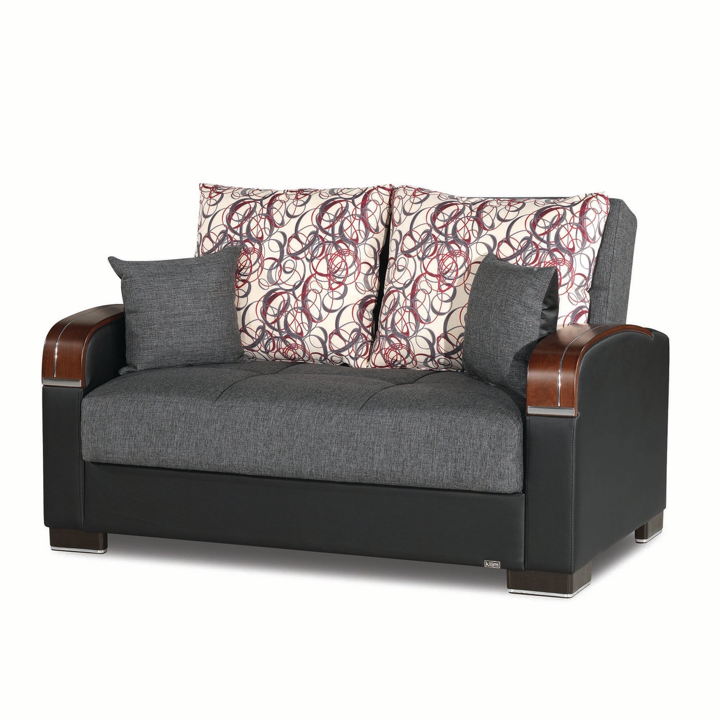 MOBIMAX   LOVE SEAT  IN GRAY 07-320  POLYESTER