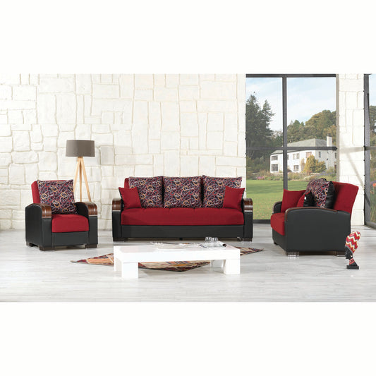 MOBIMAX   LOVE SEAT  IN RED 21-440  POLYESTER