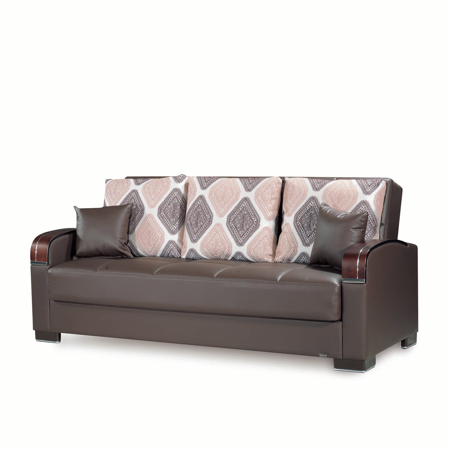 MOBIMAX   SOFABED IN BROWN PU   LEATHERETTE