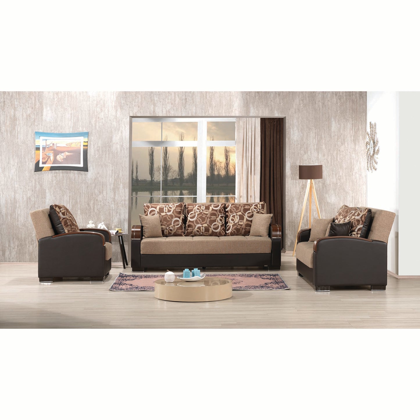 MOBIMAX   SOFABED IN BROWN 14-320  POLYESTER