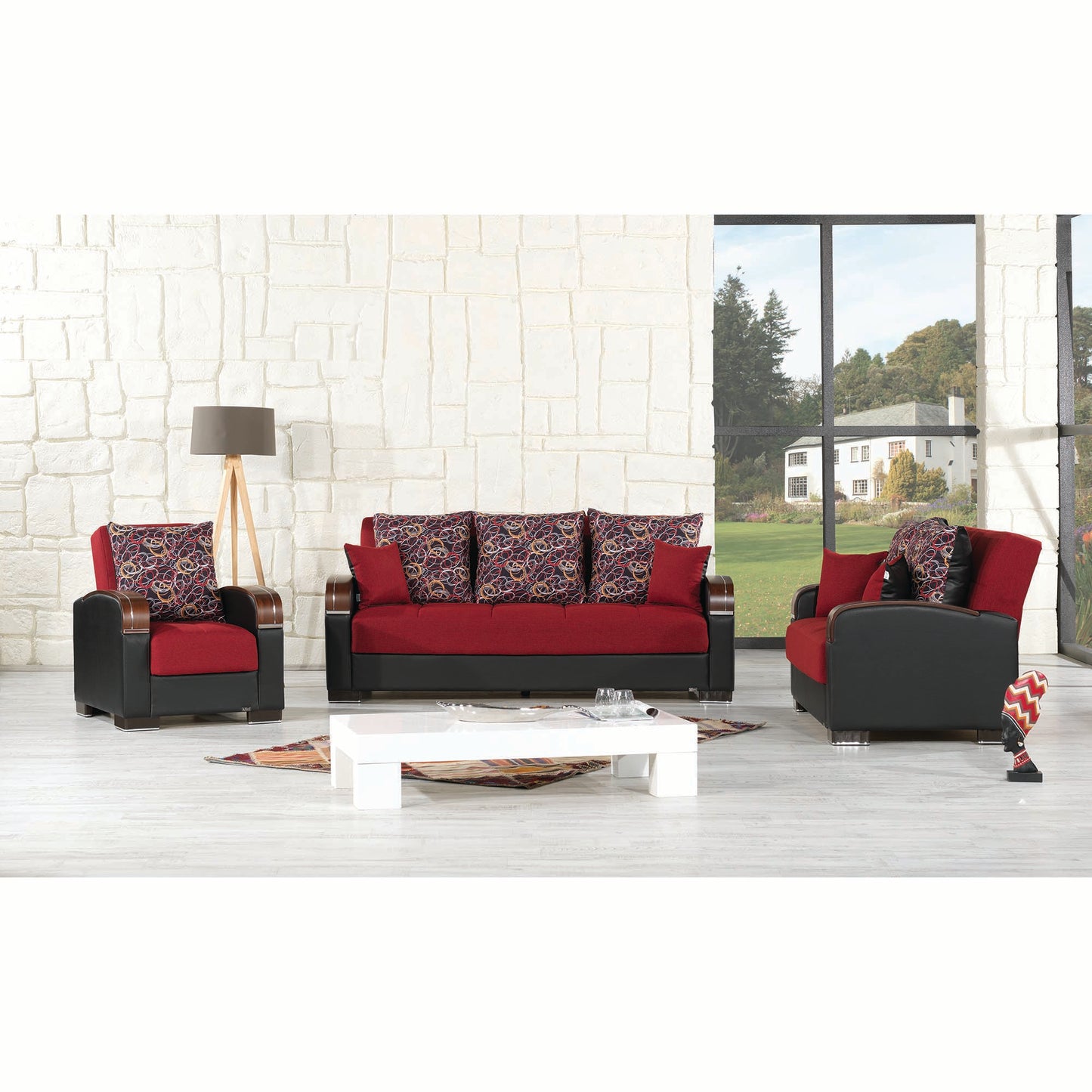 MOBIMAX   SOFABED IN RED 21-440  POLYESTER