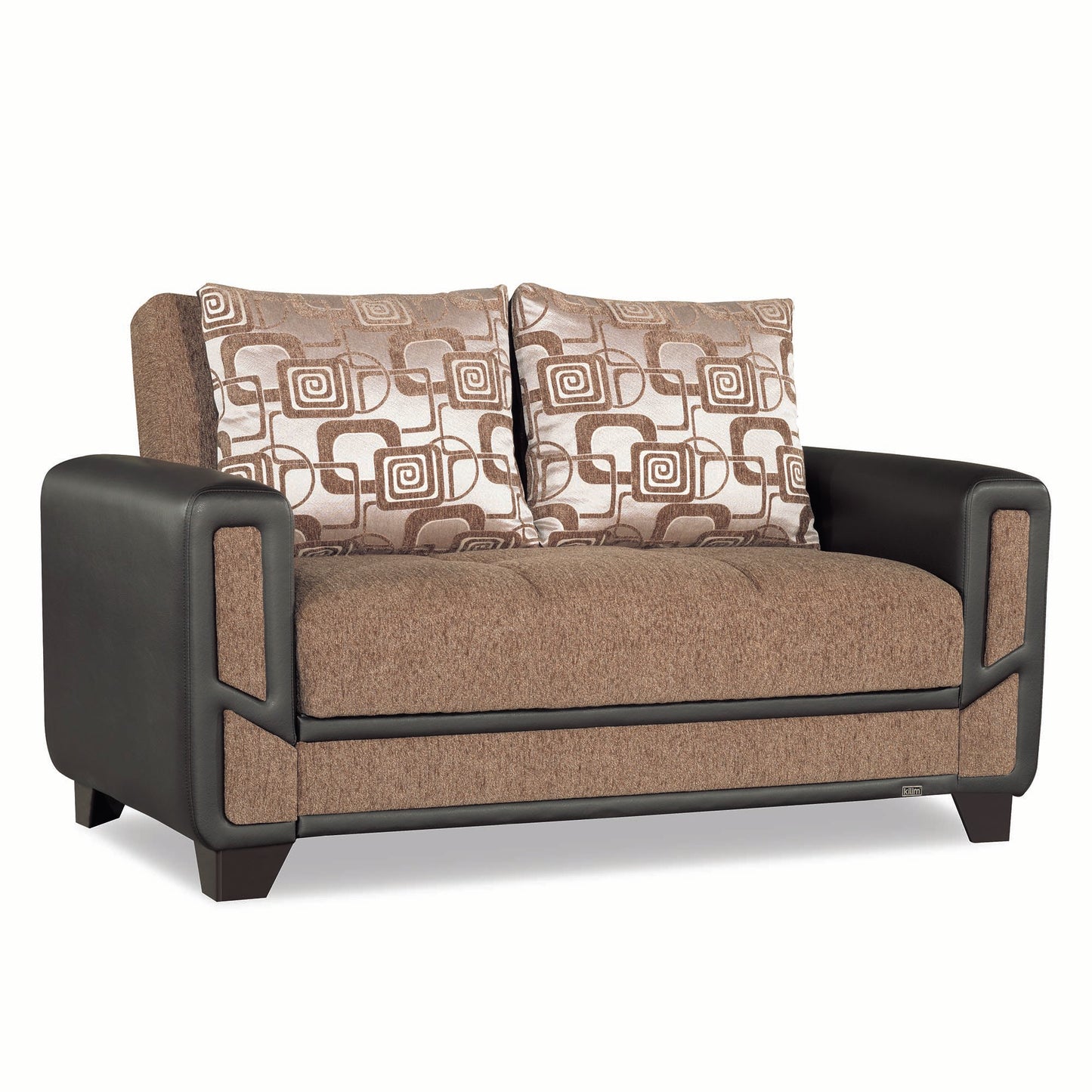 MONDO MODERN   LOVE SEAT  IN BROWN 05-581 CHENILLE